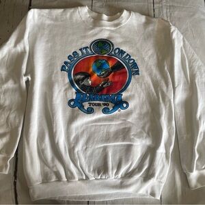 Vintage Alabama Pass It On Down 1990 Tour Crewneck Sweatshirt size XL White